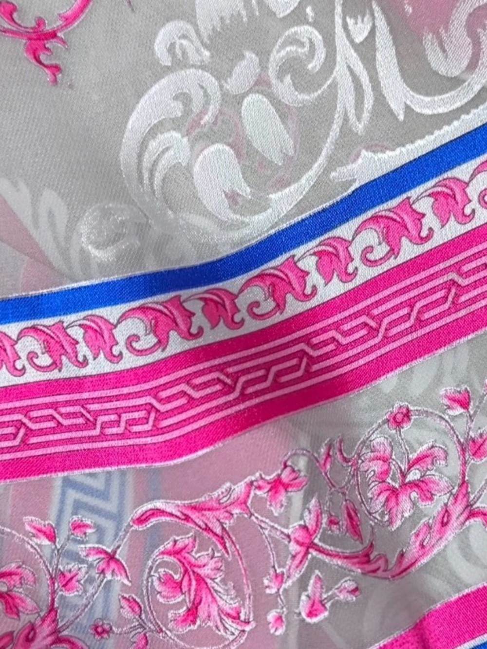 Pink Versace Silk Scarf / Shawl - Picture 5 of 8